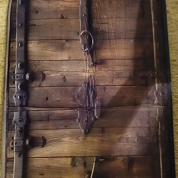 Wooden Door-4pcs (Shower Curtain/Bath Rug/U-Shape Mat/Toilet Cover)-(New Cond.) - Picture 14 of 14